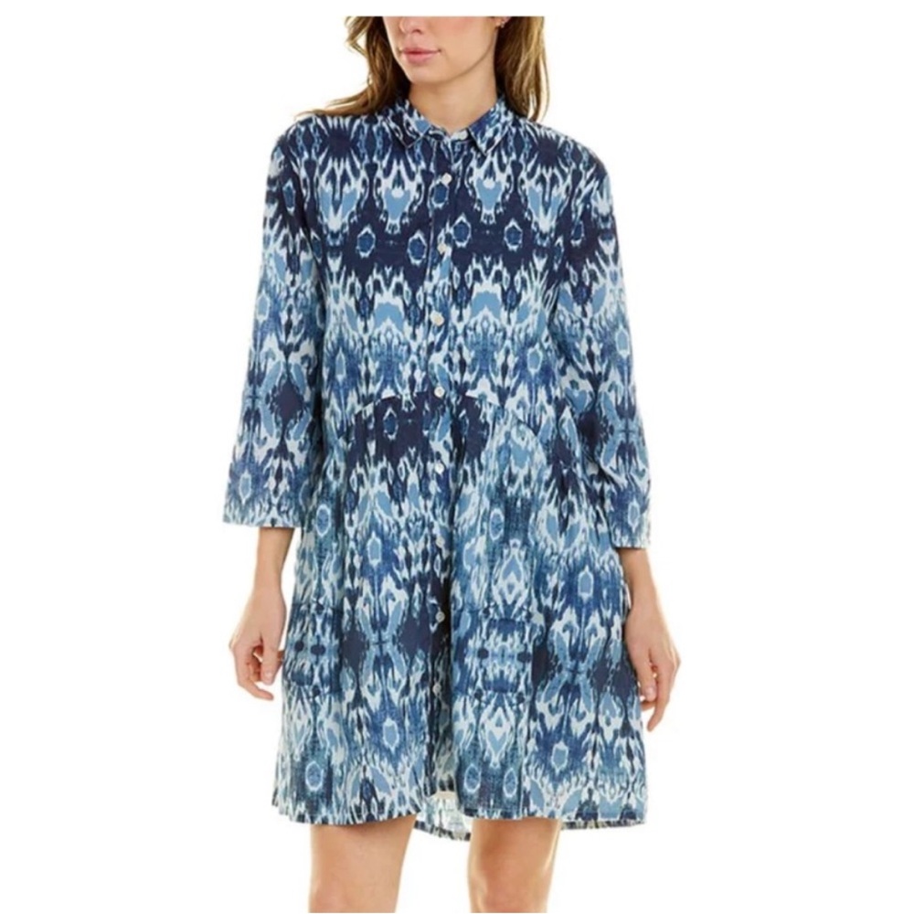 Tuckernuck Ro’s Garden Tyla Blue Deauville Shirt Dress